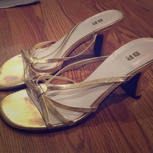 Brass plum Gold heels